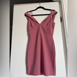 Elegant Pink Off-Shoulder Dress